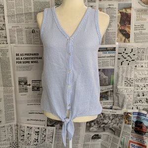 Green Envelope Tied Tank Top